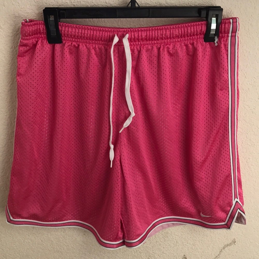 Nike pink basketball shorts size medium